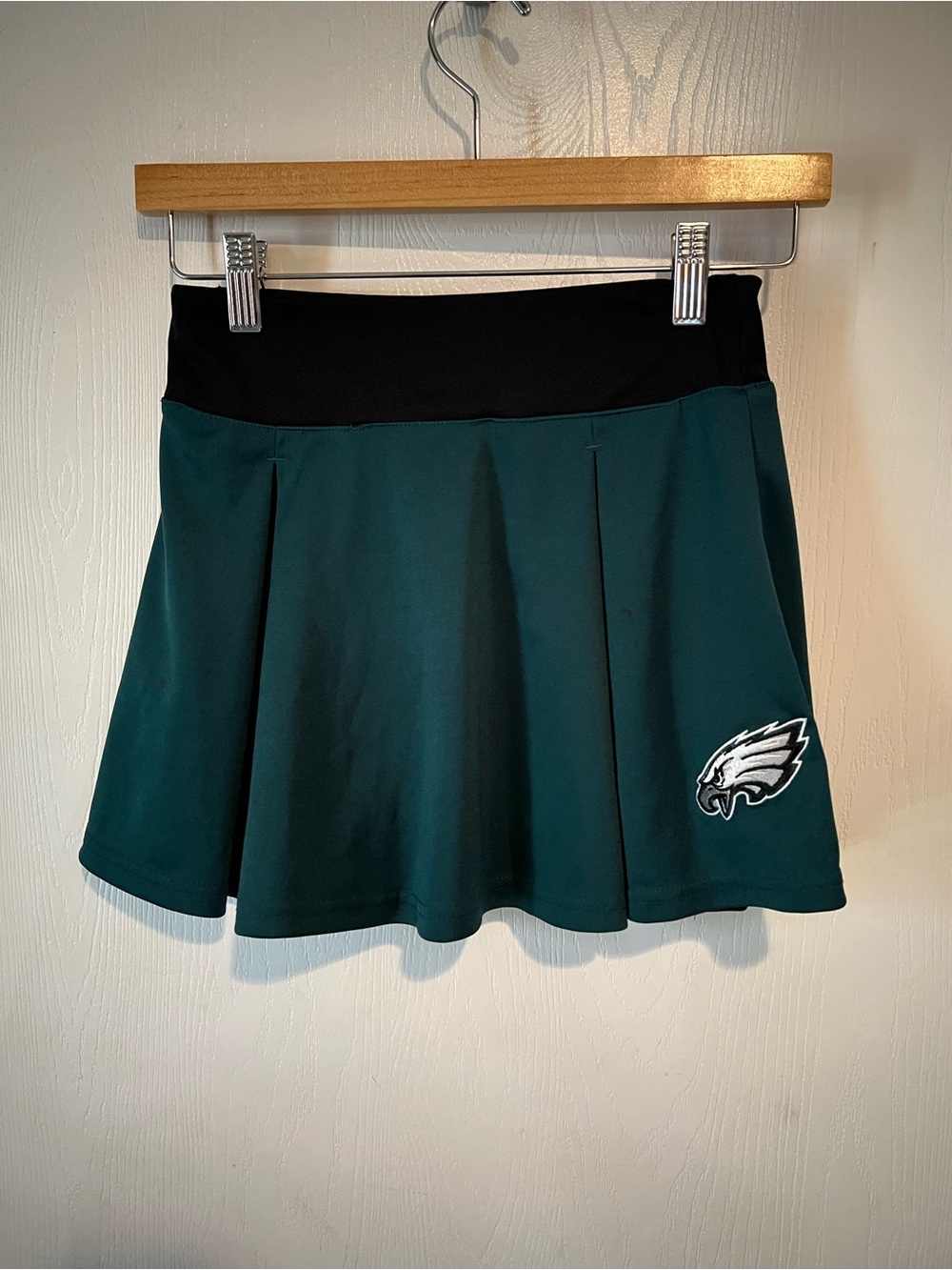 NFL Philadelphia Eagles Girls  Cheer Pleated Skirt Green Black Size Small 7/8